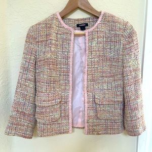 Express Pink Multi Tweed coco Blazer